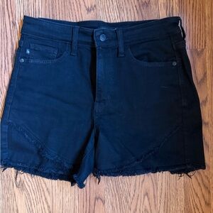 Judy Blue Black High-Rise Frayed Hem Women's Shorts